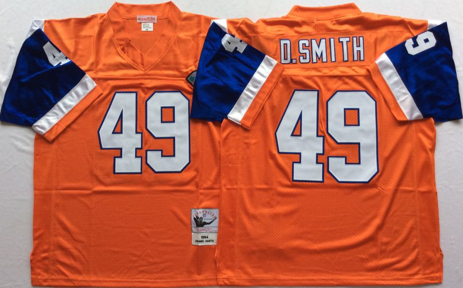 Men NFL Denver Broncos #49 D Smith orange Mitchell Ness jerseys->pittsburgh steelers->NFL Jersey